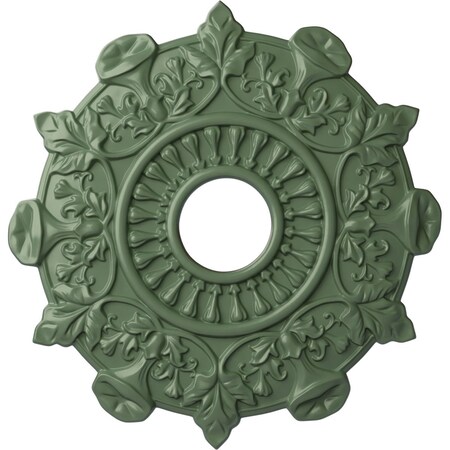 Ekena Millwork Preston Ceiling Medallion (Fits Canopies up to 4"), 17 1/2"OD x 4"ID x 1"P, Athenian Green CM17PRAGF